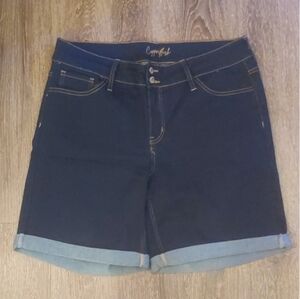 Copperflash Dark Wash Curvy Bermuda Denim High Rise Jean Shorts Size 18W Jorts